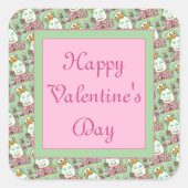HUMPTY KING OFハートと菓子，バレンタイン スクエアシール (正面)