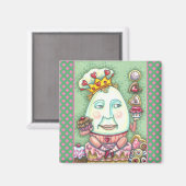 HUMPTY KING OFハートと菓子，バレンタイン マグネット (正面/裏面)