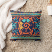 HunabカラフルなKuのマヤの記号 クッション (ブランケット)
