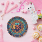 HunabカラフルなKuのマヤの記号 ペーパープレート (パーティー)