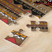 HunabカラフルなKuのマヤの記号#5 ジグソーパズル (側面)