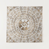 Hunab Kuのパステル調の金ゴールド#2 タペストリー (正面(横))