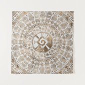 Hunab Kuのパステル調の金ゴールド#2 タペストリー (正面)