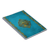 Hunab Kuの古い石のマヤの記号のヴィンテージの金ゴールド ノートブック (右側)