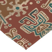 Hunab Kuの金ゴールドの赤およびティール(緑がかった色) ショートテーブルランナー (コーナー)