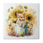 Hund Aquarell タイル (正面)