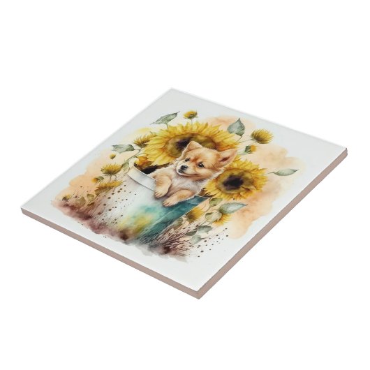 Hund Aquarell タイル (側面)