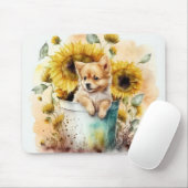 Hund Aquarell マウスパッド (マウス)