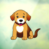 Hund Braun, sitzend -  ウィンドウサイン (シート3)