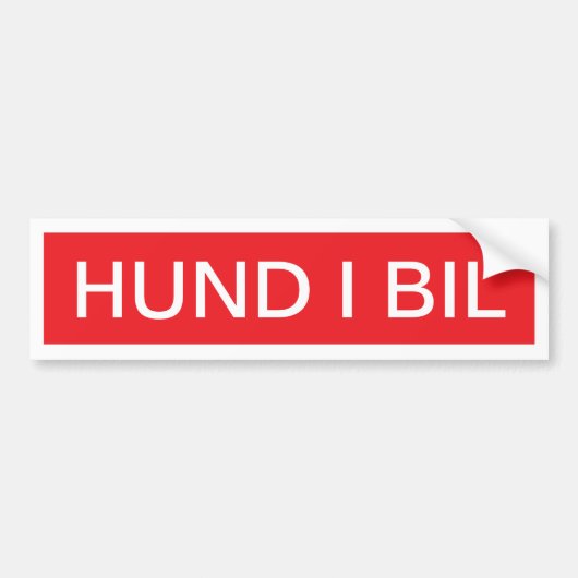 Hund Iのbil バンパーステッカー (正面)