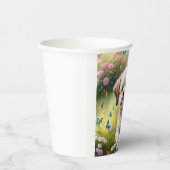 Hund in Blumenwiese mit Schmetterlingen 紙コップ (右)