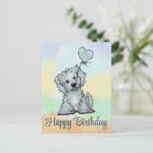 Hund mit Herz Postkarte ポストカード (スタンド正面)