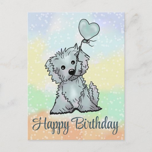 Hund mit Herz Postkarte ポストカード (正面)
