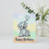 Hund mit Herz Postkarte ポストカード (スタンド正面)