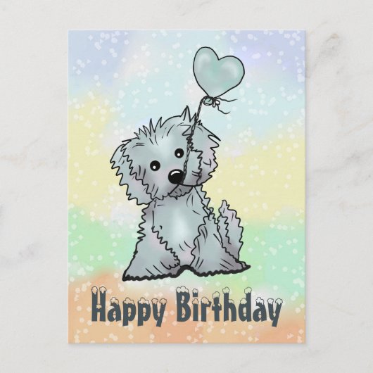 Hund mit Herz Postkarte ポストカード (正面)