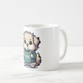 Hund mit Kaffeetasse コーヒーマグカップ (正面右)