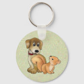 Hund und Eichhörnchen キーホルダー (正面)