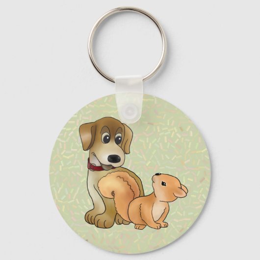 Hund und Eichhörnchen キーホルダー (正面)