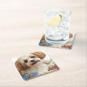 Hunde スクエアペーパーコースター (インサイチュ)