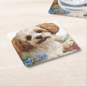 Hunde スクエアペーパーコースター (アングル)