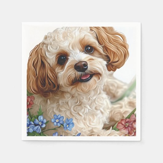 Hunde スタンダードカクテルナプキン (正面)