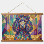 Hunde-Adel Pop Art Trio: Dobermann, Pudel & Bulli 吊り下げ型タペストリー (正面)