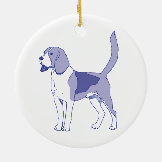 Hunderasse Beagel セラミックオーナメント (裏面)