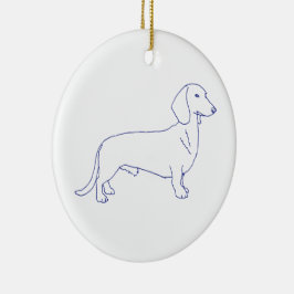Hunderasse Dackel セラミックオーナメント
