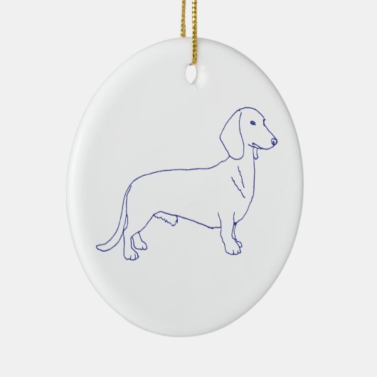 Hunderasse Dackel セラミックオーナメント (右)