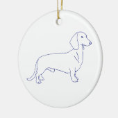 Hunderasse Dackel セラミックオーナメント (左)