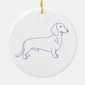 Hunderasse Dackel セラミックオーナメント (裏面)