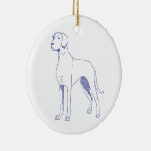 Hunderasse Deutsche Dogge セラミックオーナメント (右)