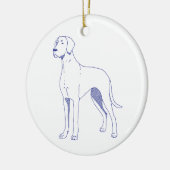 Hunderasse Deutsche Dogge セラミックオーナメント (左)