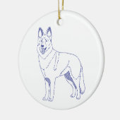 Hunderasse Deutscher Schäferhund セラミックオーナメント (左)