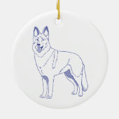 Hunderasse Deutscher Schäferhund セラミックオーナメント (裏面)