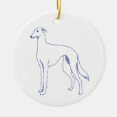 Hunderasse Galgo Español セラミックオーナメント (正面)
