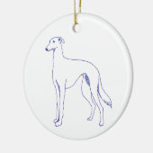 Hunderasse Galgo Español セラミックオーナメント (左)