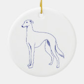 Hunderasse Galgo Español セラミックオーナメント (裏面)