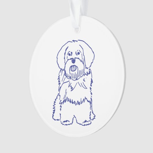 Hunderasse Havanese オーナメント (正面)