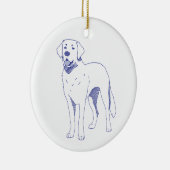 Hunderasse Labrador セラミックオーナメント (右)