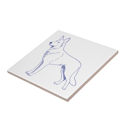 Hunderasse Schäferhund タイル (側面)