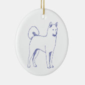 Hunderasse Shiba Inu セラミックオーナメント (右)