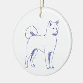 Hunderasse Shiba Inu セラミックオーナメント (左)
