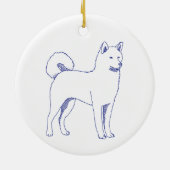 Hunderasse Shiba Inu セラミックオーナメント (裏面)
