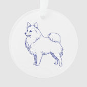 Hunderasse Spitz オーナメント (正面)