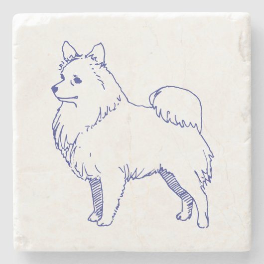 Hunderasse Spitz ストーンコースター (正面)