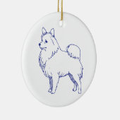 Hunderasse Spitz セラミックオーナメント (右)
