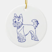 Hunderasse Yorkshire Terrier セラミックオーナメント (正面)