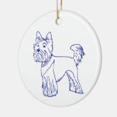 Hunderasse Yorkshire Terrier セラミックオーナメント (左)
