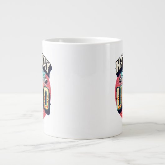 Hundoへの途中 – 50誕生日 ジャンボコーヒーマグカップ (正面)